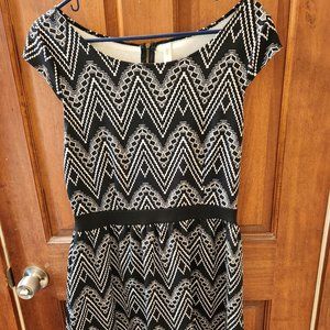 Black and White Patterned Dress